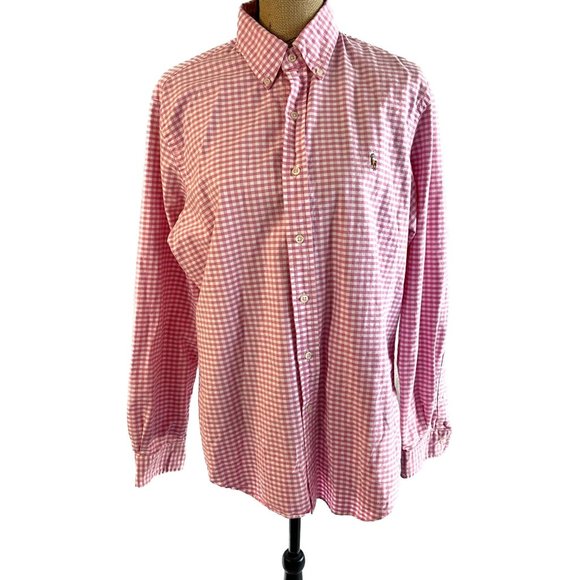 Ralph Lauren Shirts Ralph Lauren Mens 0 Cotton Pink Gingham Button